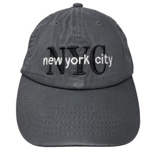 E by Elidan Men's Slideback Hat Gray Embroidered New York City Logo Cotton